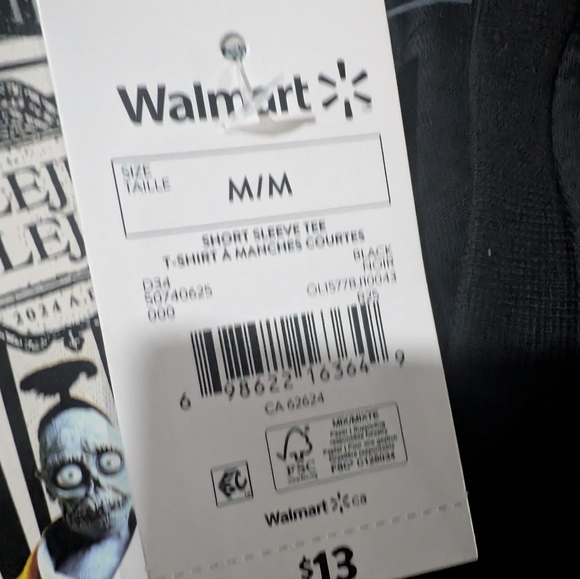 Official Beetlejuice 2 Black And White Shirt With Bob. NWT. Size Medium. - Picture 6 of 6